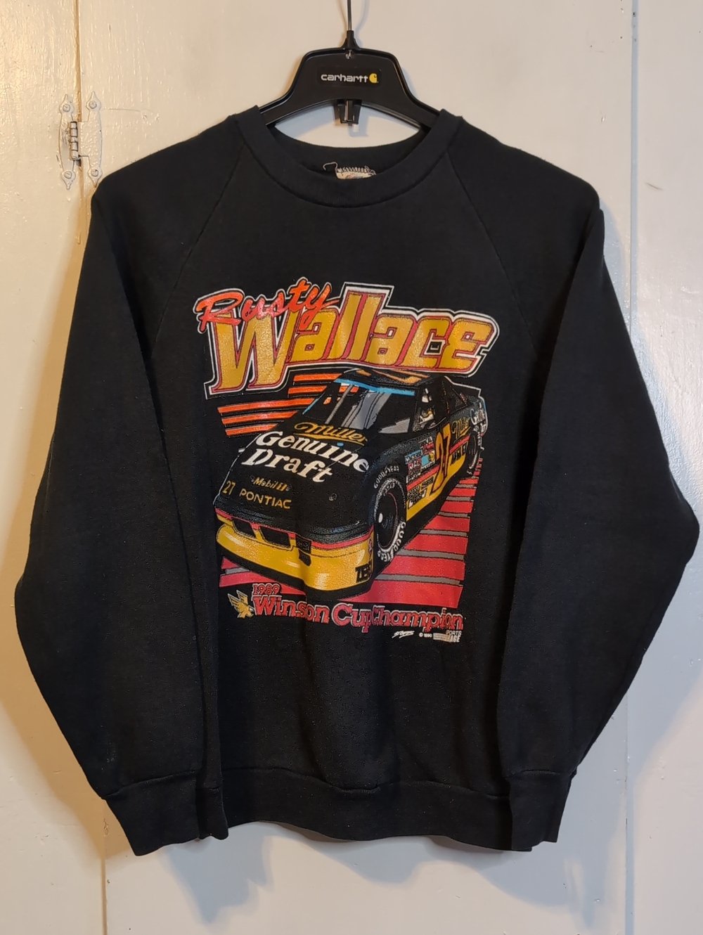 Vint. '90 Rusty Wallace Nascar Winston Cup crewneck sweater mens large